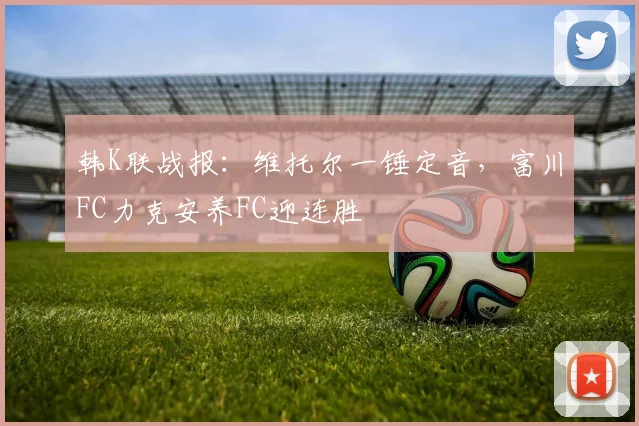 韩K联战报：维托尔一锤定音，富川FC力克安养FC迎连胜
